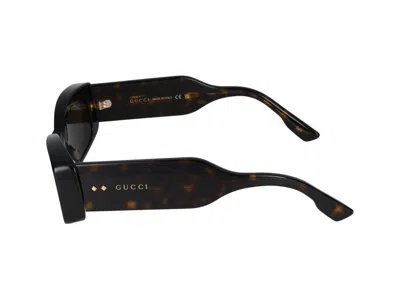 Gucci Eyewear Rectangular Frame Sunglases In Havana Havana Brown