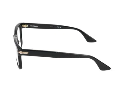 Montblanc Eyeglasses In Black Black Transparent