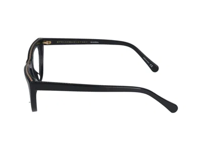 Stella Mccartney Eyewear Rectangular Frame Glasses In Black Black Transparent