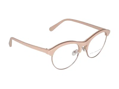 Stella Mccartney Eyeglasses In Gold Pink Transparent