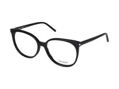 Saint Laurent Eyeglasses In Black Black Transparent