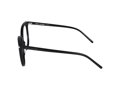 Saint Laurent Eyeglasses In Black Black Transparent