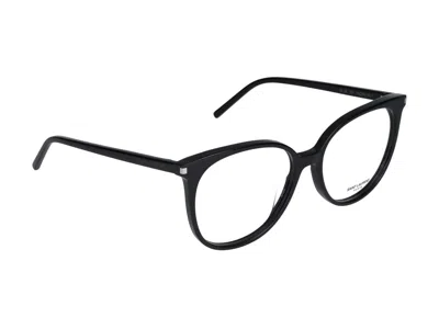 Saint Laurent Eyeglasses In Black Black Transparent