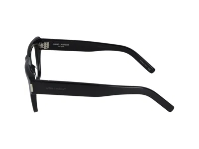 Saint Laurent Eyeglasses In Black Black Transparent