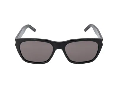 Saint Laurent Eyewear Rectangle Frame Glasses In Black Black Black