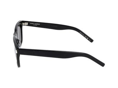 Saint Laurent Eyewear Rectangle Frame Glasses In Black Black Black