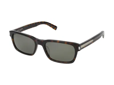 Saint Laurent Sunglasses In Havana Crystal Grey