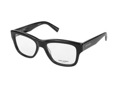 Saint Laurent Eyeglasses In Black Black Transparent