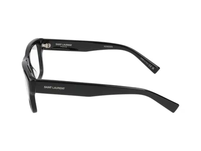Saint Laurent Eyeglasses In Black Black Transparent