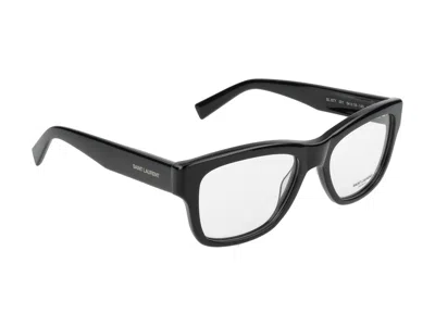 Saint Laurent Eyeglasses In Black Black Transparent