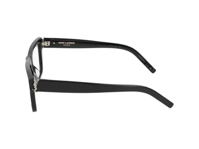 Saint Laurent Eyeglasses In Black Black Transparent