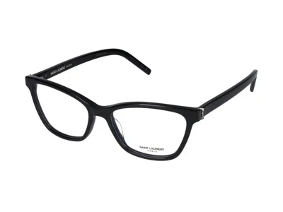 Saint Laurent Eyewear Optical In Black Black Transparent