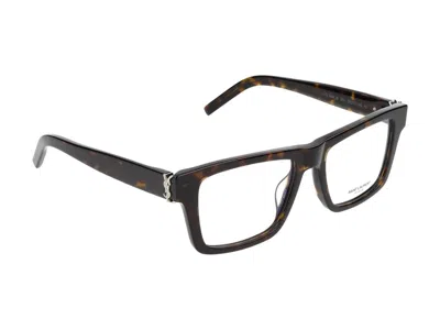 Saint Laurent Eyeglasses In Havana Havana Transparent