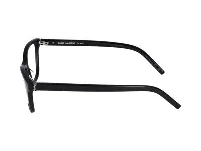 Saint Laurent Eyewear Optical In Black Black Transparent