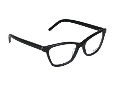 Saint Laurent Eyewear Optical In Black Black Transparent