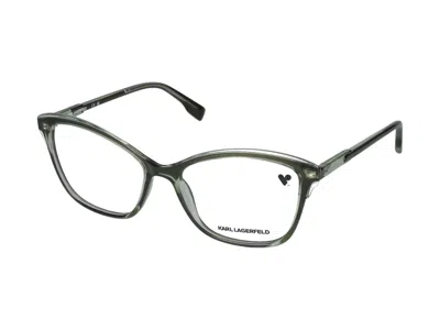Karl Lagerfeld Eyeglasses In Green/light Green