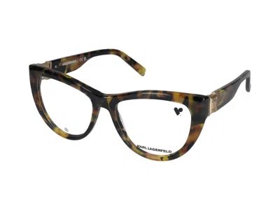 Karl Lagerfeld Eyeglasses In Striped Tobacco
