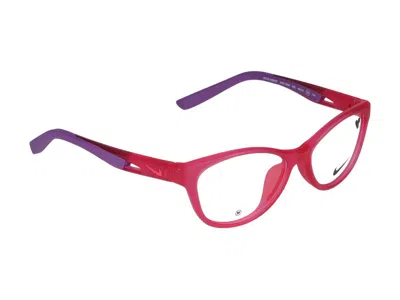 Nike Eyeglasses In Matte Bright Pink/purple