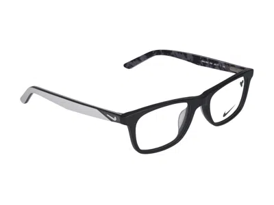Nike Eyeglasses In Matte Black/pure Platinum