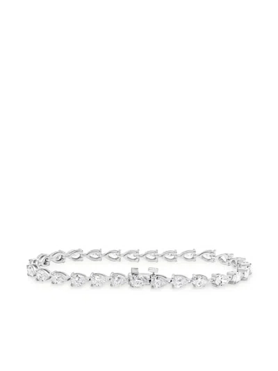 Jewels Aficionado 18k White Gold Diamond Tennis Bracelet In Silver