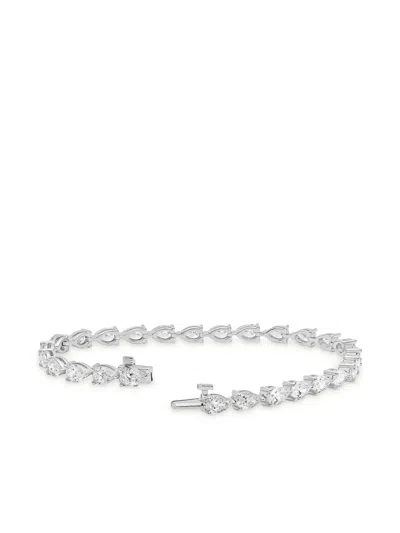Jewels Aficionado 18k White Gold Diamond Tennis Bracelet In Silver