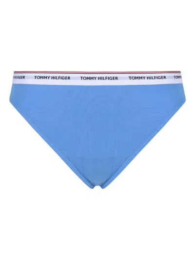 Tommy Hilfiger Logo-waistband Thongs (pack Of Three) In Red