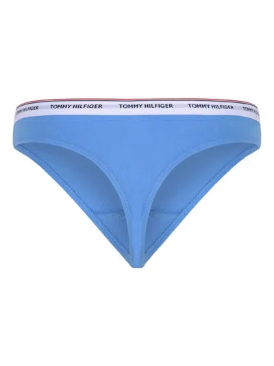 Tommy Hilfiger Logo-waistband Thongs (pack Of Three) In Red