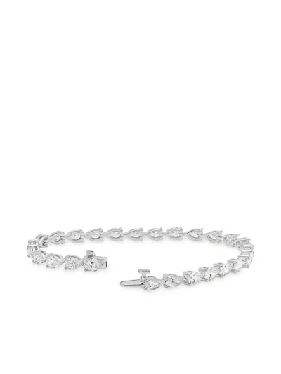 Jewels Aficionado 18k White Gold Diamond Tennis Bracelet In Silver