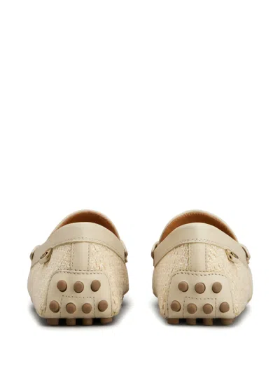 Tod's Tweed Loafers In Neutrals