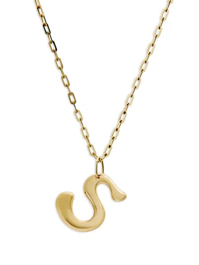 Jewels Aficionado 14k Yellow Gold S-pendant Necklace In Gold