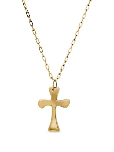 Jewels Aficionado 14k Yellow Gold Cross-pendant Necklace In Gold
