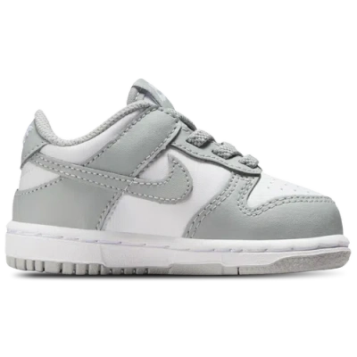 Nike Boys  Dunk Low In White/light Smoke Grey/white