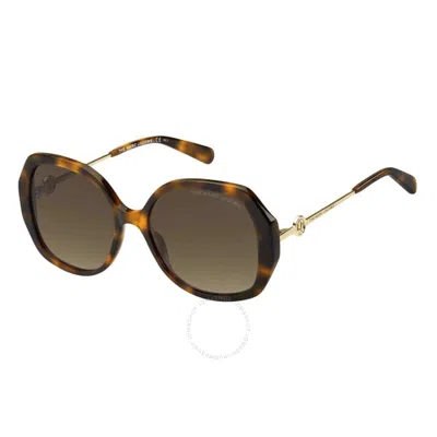 Marc Jacobs Brown Gradient Butterfly Ladies Sunglasses Marc 581/s 005l/ha 55