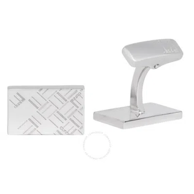 DUNHILL DUNHILL ABSTRACT SIGNATURE STERLING SILVER CUFFLINKS 