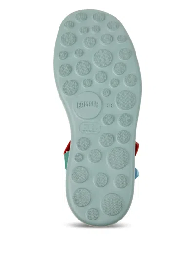 Camper Twins Multi Strappy Flatform Sandals In Green