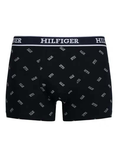 Tommy Hilfiger Logo-waistband Boxers (pack Of Three) In Black