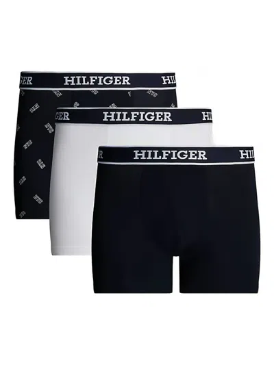 Tommy Hilfiger Logo-waistband Boxers (pack Of Three) In Black