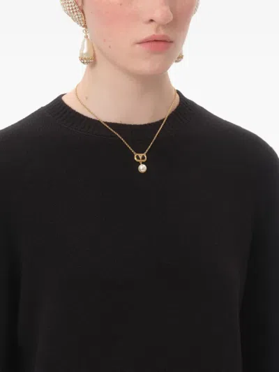 Valentino Ovalette Necklace In Gold