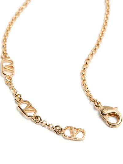 Valentino Ovalette Necklace In Gold
