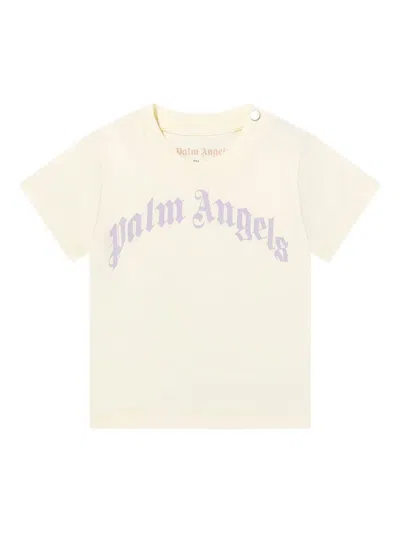 Palm Angels Baby Girls Curved Logo 3 Pack T-shirt Set In Pink