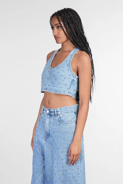 Haikure Antoine Topwear In Cyan Cotton In Cyan