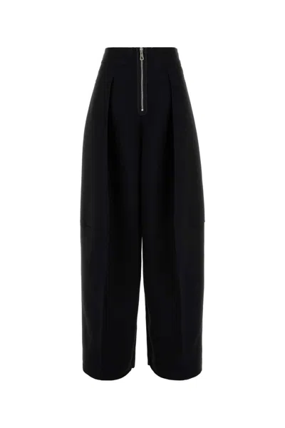 Jean Paul Gaultier Womens Black The Heavy Crepe Bonded Wide-leg High-rise Woven Trousers In Black