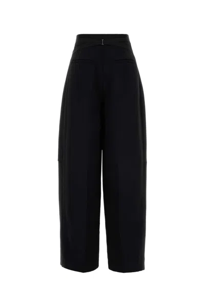 Jean Paul Gaultier Womens Black The Heavy Crepe Bonded Wide-leg High-rise Woven Trousers In Black
