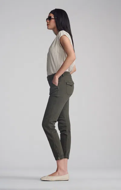 Mavi Ivy Slim Cargo In Military Green Flex Blue In Green