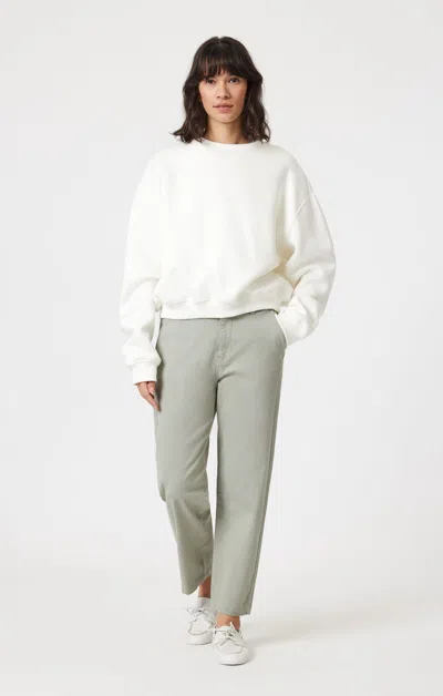 Mavi Lauren Straight Chino In Lint Casual Twill In Green