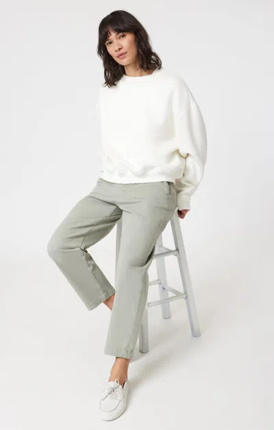 Mavi Lauren Straight Chino In Lint Casual Twill In Green