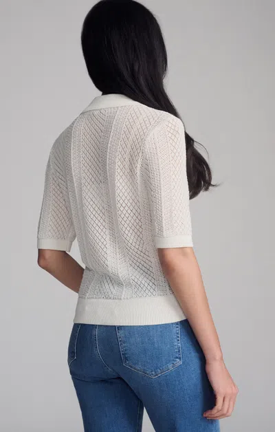 Mavi Knit Polo Sweater In Antique White In White