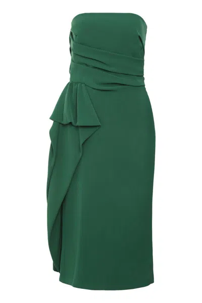 Max Mara Studio Acceso Corset Dress In Green