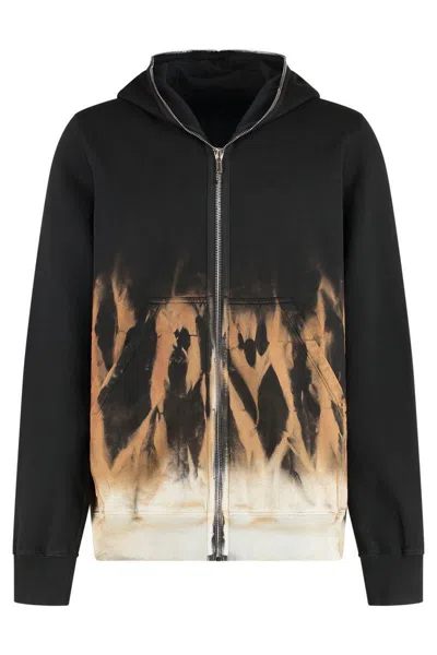 Rick Owens Drkshdw Drkshdw By Rick Owens Cotton Full-zip Sweatshirt In Black