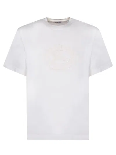Burberry Men's "ekd" T-shirt In White